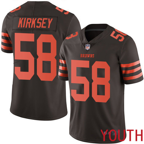 Cleveland Browns Christian Kirksey Youth Brown Limited Jersey 58 NFL Football Rush Vapor Untouchable